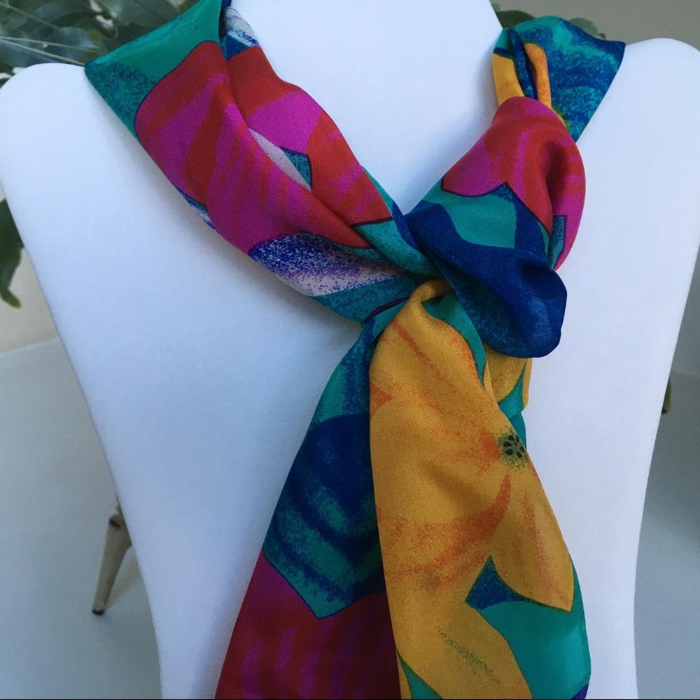 Purple silk scarf